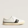 Ekologiczne sneakersy Yatay Model 1B z białą cholewką na bazie surowców biologicznych i czarnym Y