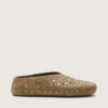 Męskie buty Tierra z zamszu w kolorze khaki ze srebrnymi ćwiekami