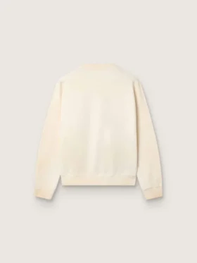 Bawełniana bluza unisex „Star” w kolorze vintage white z haftowanymi naszywkami VCE