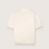 Bawełniana koszulka unisex „Star” w kolorze vintage white z czarnym nadrukiem na plecach