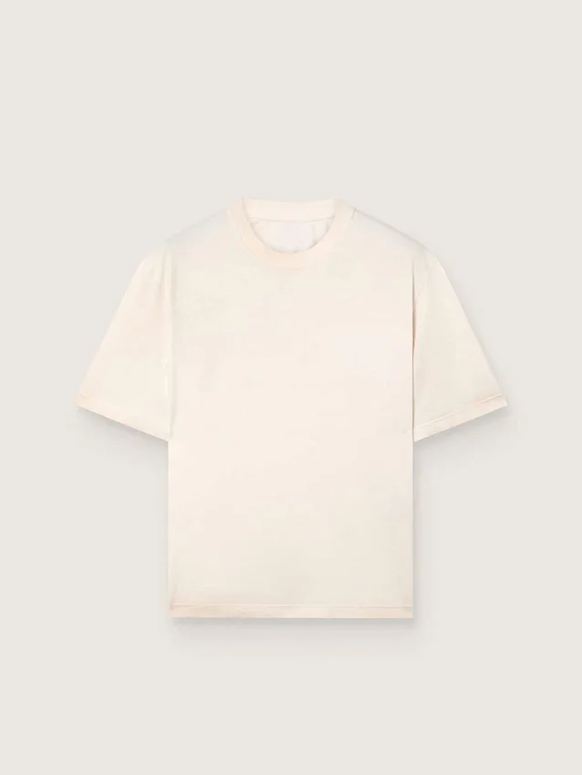 Bawełniana koszulka unisex „Star” w kolorze vintage white z czarnym nadrukiem na plecach