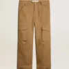 Beżowe spodnie cargo w kolorze khaki