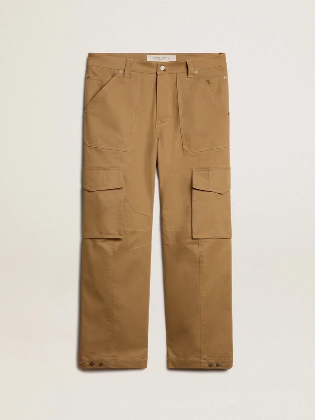 Beżowe spodnie cargo w kolorze khaki