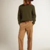 Beżowe spodnie chino w kolorze khaki z Golden Collection