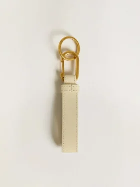 Biały brelok w stylu „worn white”