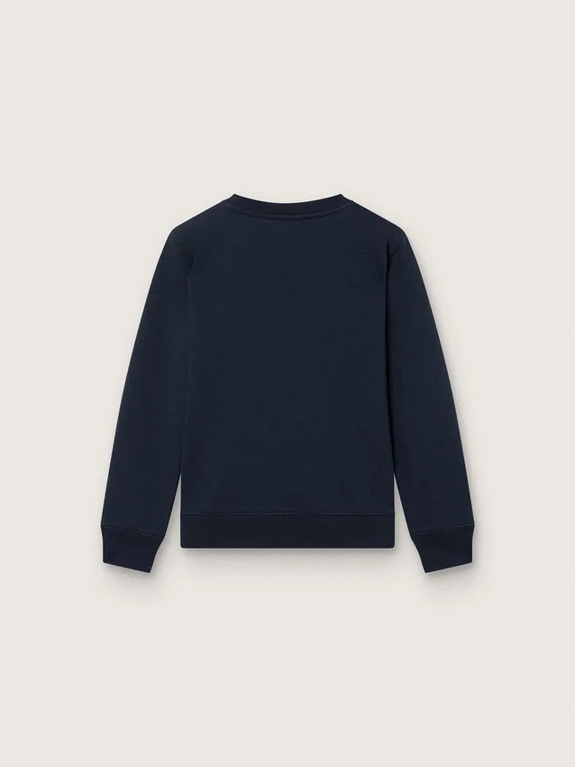Bluza chłopięca Journey z niebieskiej mieszanki bawełny z kontrastowym logo