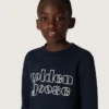 Bluza chłopięca Journey z niebieskiej mieszanki bawełny z kontrastowym logo