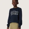 Bluza chłopięca Journey z niebieskiej mieszanki bawełny z kontrastowym logo