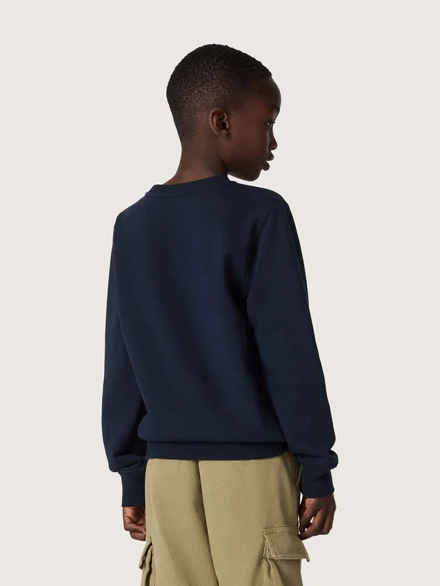 Bluza chłopięca Journey z niebieskiej mieszanki bawełny z kontrastowym logo