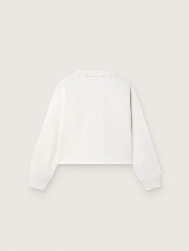 Bluza dla dziewczynek Journey z białej bawełny z kryształkami i logo