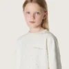 Bluza dla dziewczynek Journey z białej bawełny z kryształkami i logo