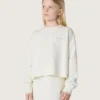 Bluza dla dziewczynek Journey z białej bawełny z kryształkami i logo