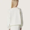 Bluza dla dziewczynek Journey z białej bawełny z kryształkami i logo