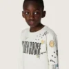 Bluza unisex „Journey” z białej mieszanki bawełny z nadrukiem w stylu doodle