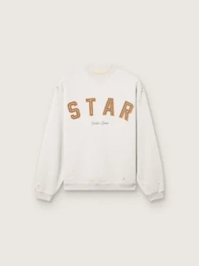 Bluza unisex „Star” z szarej melanżowej bawełny z haftem „Star”