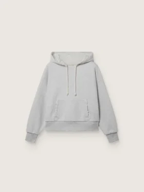 Bluza z kapturem Star unisex z bawełny w kolorze szarym melanżowym
