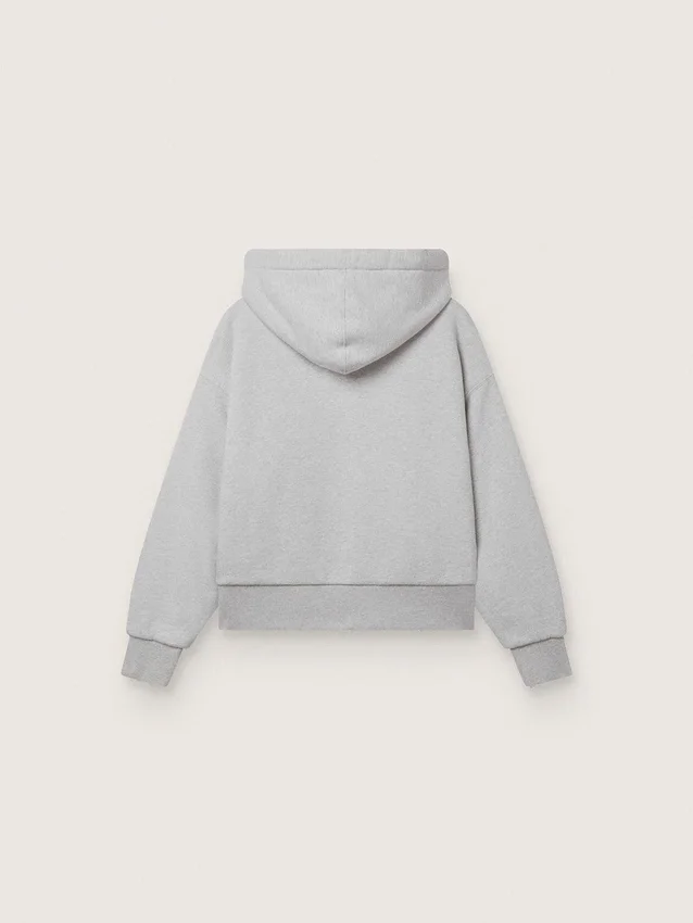 Bluza z kapturem Star unisex z bawełny w kolorze szarym melanżowym