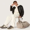 Spodnie dresowe Star unisex z polaru w kolorze vintage white