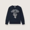 Bluza z okrągłym dekoltem Journey dla chłopców z granatowej bawełny z nadrukiem maskotki