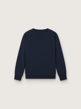 Bluza z okrągłym dekoltem Journey dla chłopców z granatowej bawełny z nadrukiem maskotki