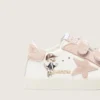 Buty dla maluchów z nappy z różową zamszową gwiazdką i nadrukiem maskotki