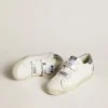 Buty Old School na bazie surowców biologicznych z perforowaną gwiazdą i brokatową wstawką na pięcie