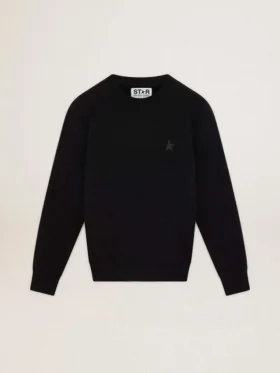 Czarna bluza z kolekcji Archibald Star Collection z gwiazdą w tym samym odcieniu z przodu