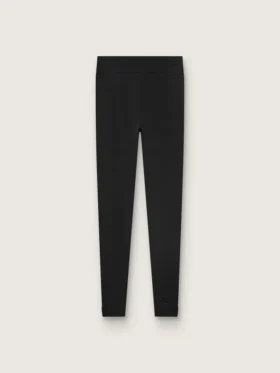 Czarne damskie legginsy sportowe z wysokim stanem