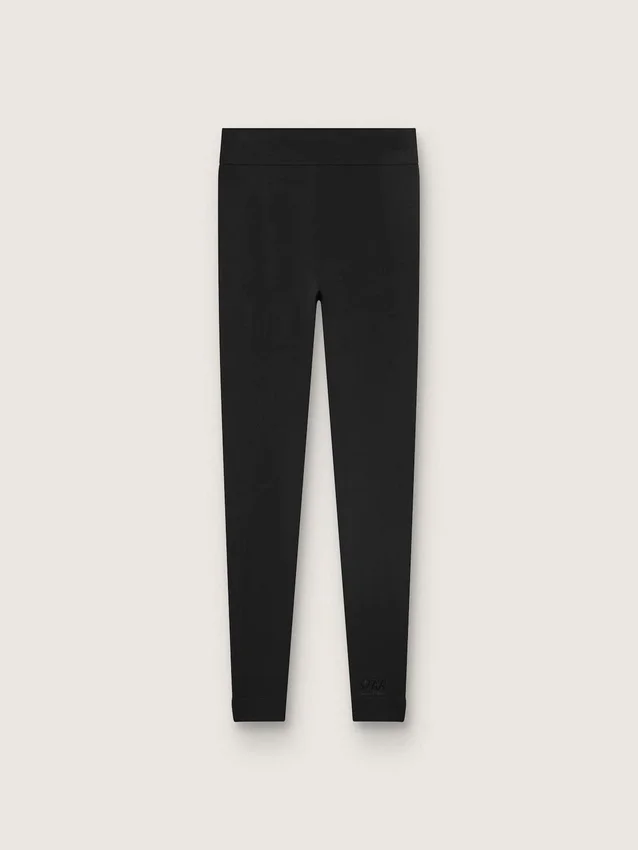 Czarne damskie legginsy sportowe z wysokim stanem