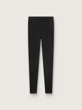 Czarne damskie legginsy sportowe z wysokim stanem