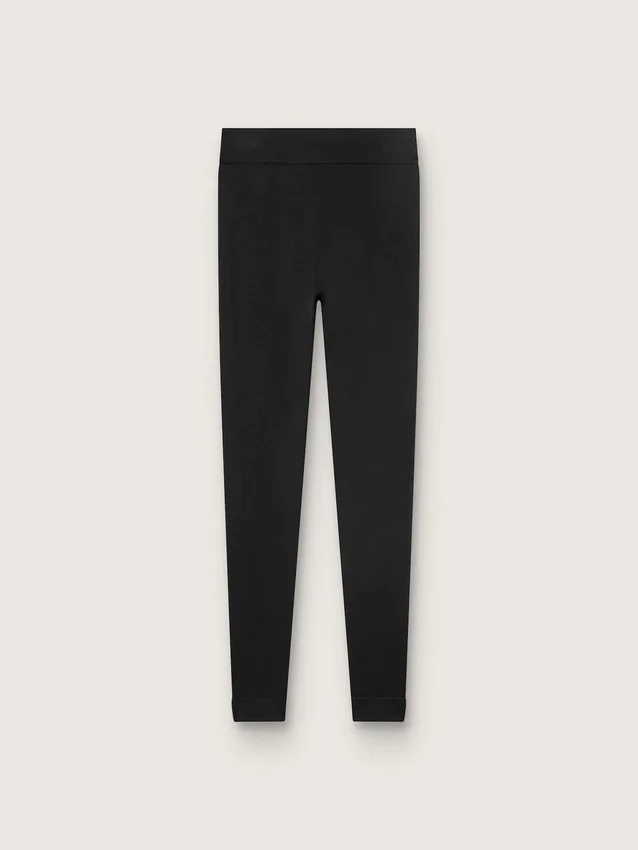 Czarne damskie legginsy sportowe z wysokim stanem