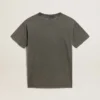 Damska szara sukienka typu T-shirt z efektem postarzenia