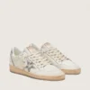 Damskie buty Ball Star LTD z białej skóry z gwiazdą z kuczej skóry w zwierzęcy wzór