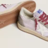 Damskie buty Ball Star LTD z liliowego nylonu z białą skórzaną gwiazdą i zamszowymi wstawkami
