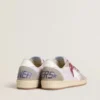 Damskie buty Ball Star LTD z liliowego nylonu z białą skórzaną gwiazdą i zamszowymi wstawkami