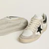 Damskie buty Ball Star LTD z nappy z czarną kryształową gwiazdą i beżowymi zamszowymi wstawkami