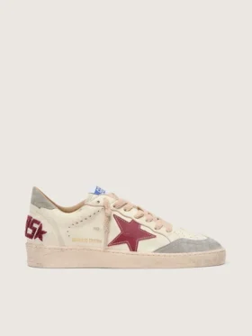 Damskie buty Ball Star LTD z nappy ze skórzaną gwiazdą i srebrną zamszową wstawką na pięcie