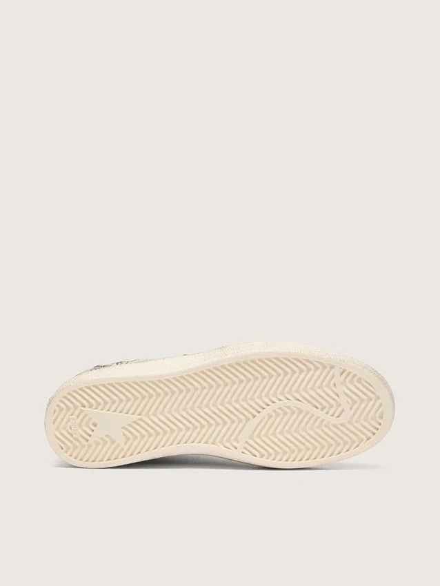 Damskie buty Ball Star LTD z skóry kucyka w panterkę z kremową skórzaną gwiazdą