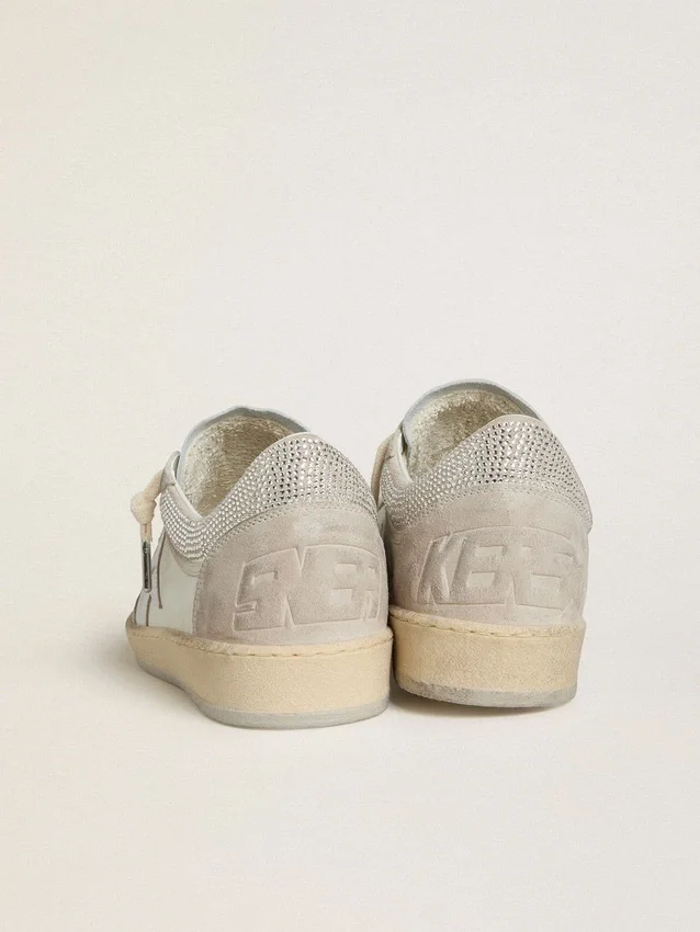 Damskie buty Ball Star LTD z skóry nappa i zamszu ze srebrną skórzaną gwiazdką i kryształkami Swarovskiego