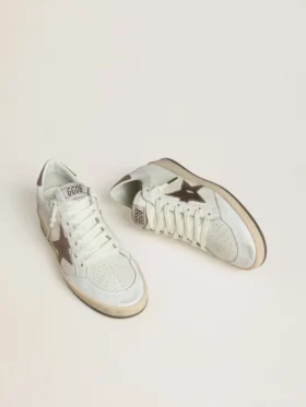 Damskie buty Ball Star Wishes z białej skóry z metaliczną brązową skórzaną gwiazdką