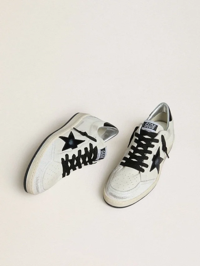 Damskie buty Ball Star Wishes z nappy z czarną gwiazdą z naplaku i naszywką na pięcie