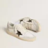 Damskie buty Ball Star z metaliczną skórzaną gwiazdką i błyszczącą skórzaną wstawką na pięcie