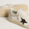 Damskie buty Ball Star z metaliczną skórzaną gwiazdką i błyszczącą skórzaną wstawką na pięcie