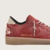 Damskie buty Ball Star z zardzewiało-czerwonego zamszu z gwiazdą w tym samym odcieniu