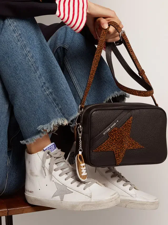 Damskie buty Francy ze skóry z zamszową gwiazdą