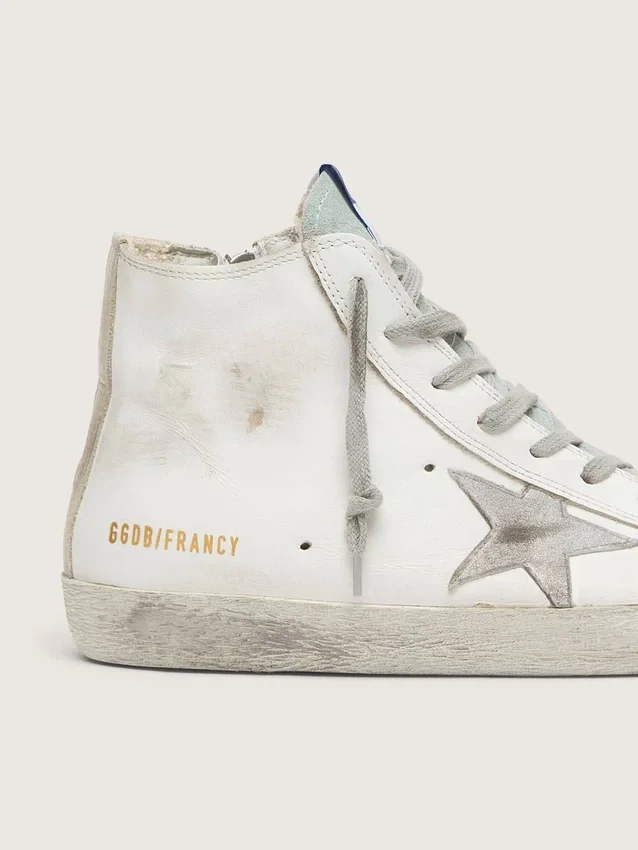 Męskie buty Francy ze skóry z srebrną gwiazdą z zamszu