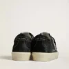 Damskie buty Hi Star z czarnego zamszu ze srebrną gwiazdą z kryształów Swarovskiego