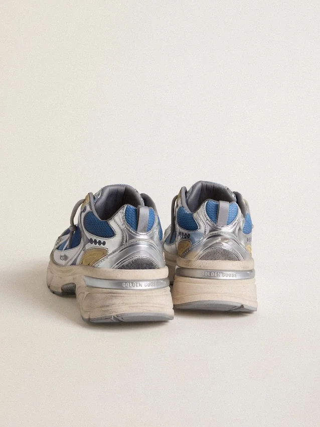 Damskie buty Lightstar z jasnoniebieskiej siateczki z białą gwiazdką z TPU i srebrnymi wstawkami na bazie surowców odnawialnych