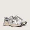 Męskie buty Lightstar z szarej siateczki i srebrnej skóry nappa z szarą gwiazdą z TPU