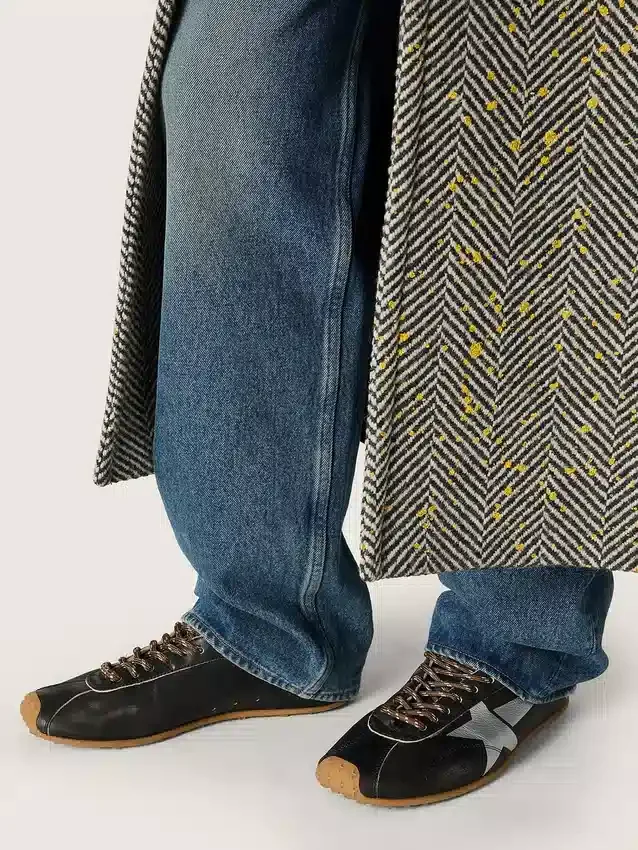 Damskie buty Marathon Speed z czarną skórzaną cholewką i srebrną gwiazdą